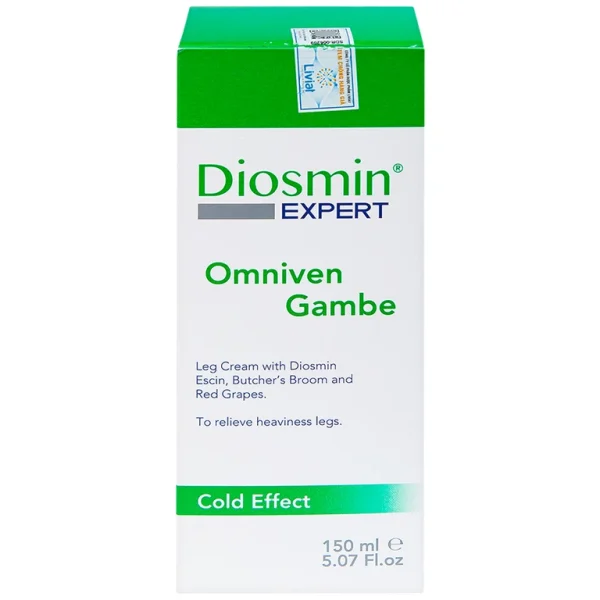 Gel Diosmin Expert Omniven Gambe hỗ trợ phục hồi tình trạng suy giãn tĩnh mạch chân (150ml)