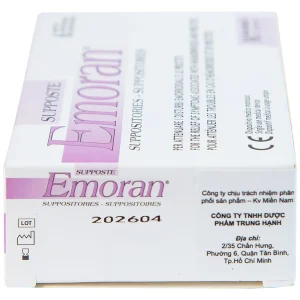 Viên đặt Supposte Emoran giảm các triệu chứng của bệnh trĩ, viêm trực tràng (6 viên)