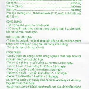 Siro Ginkid Ho Cam NEW 80ml hỗ trợ bổ phế, giảm ho, nhuận phế