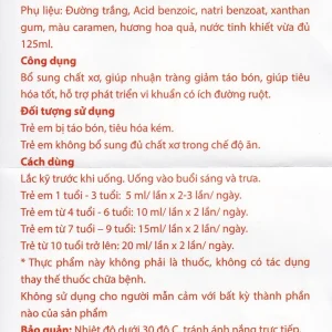 Siro Ginkid GINIC nhuận tràng, bổ sung chất xơ (3 vỉ x 5 ống x 10ml)