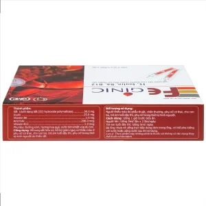 Dung dịch Feginic bổ sung sắt cho người thiếu máu do thiếu sắt (4 vỉ x 5 ống x 5ml)