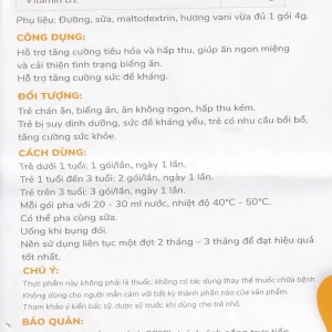 Bột hòa tan Soki Deli cải thiện tình trạng biếng ăn, tăng cường tiêu hóa và hấp thu (18 gói x 4g)