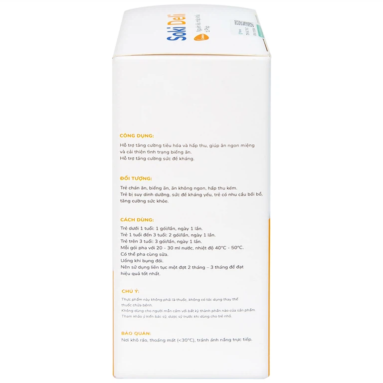 Bột hòa tan Soki Deli cải thiện tình trạng biếng ăn, tăng cường tiêu hóa và hấp thu (18 gói x 4g)