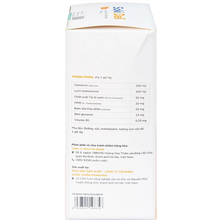 Bột hòa tan Soki Deli cải thiện tình trạng biếng ăn, tăng cường tiêu hóa và hấp thu (18 gói x 4g)