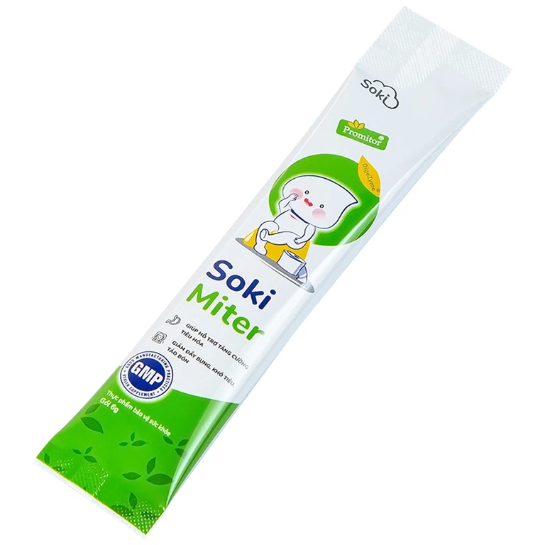 Bột hòa tan Soki Miter giúp hỗ trợ tăng cường tiêu hóa, giảm đầy bụng (20 gói)