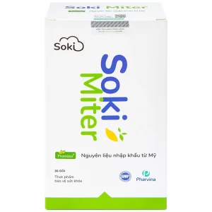 Bột hòa tan Soki Miter giúp hỗ trợ tăng cường tiêu hóa, giảm đầy bụng (20 gói)
