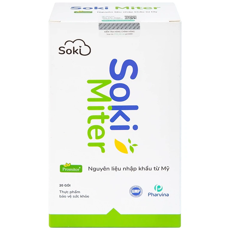 Bột hòa tan Soki Miter giúp hỗ trợ tăng cường tiêu hóa, giảm đầy bụng (20 gói)