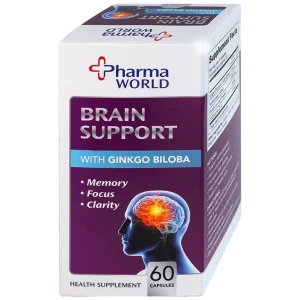 Viên uống Brain Support Pharma World hỗ trợ sức khỏe cho não (60 viên)