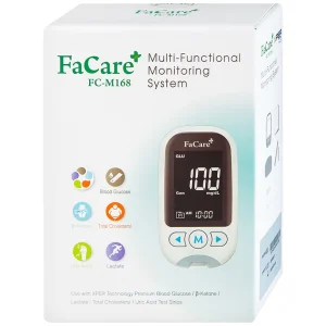 Máy đo 5 in 1 FaCare+ FC-M168 (TD-4216) Bluetooth hỗ trợ đo Cholesterol, Acid Uric, Glucose