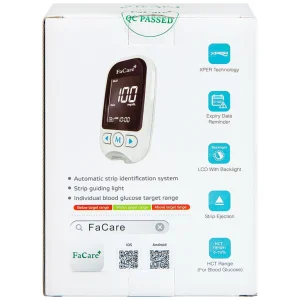 Máy đo 5 in 1 FaCare+ FC-M168 (TD-4216) Bluetooth hỗ trợ đo Cholesterol, Acid Uric, Glucose