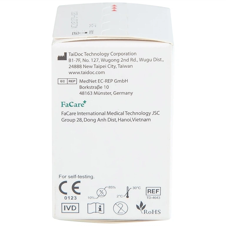 Que thử Cholesterol FaCare FC-M168 kiểm tra nồng độ cholesterol (10 cái)