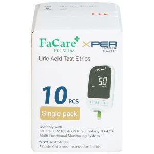 Que thử Axit Uric (Gout) FaCare FCM168 dùng để lấy máu (10 cái)