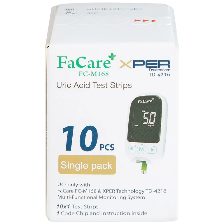 Que thử Axit Uric (Gout) FaCare FCM168 dùng để lấy máu (10 cái)