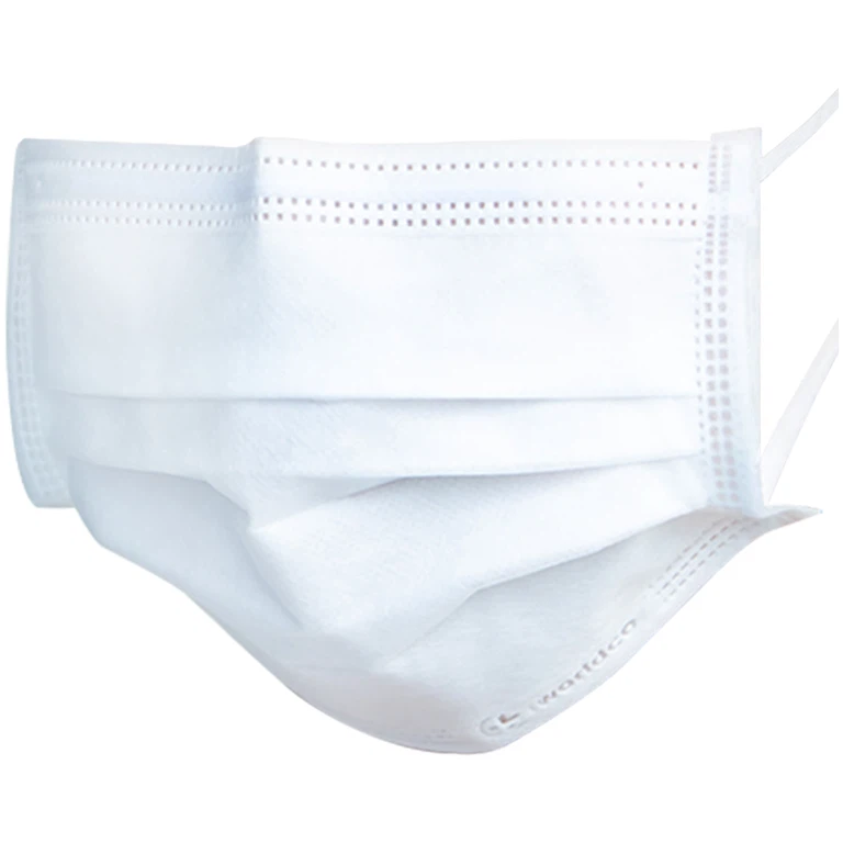 Khẩu trang y tế Liworldco màu trắng 4 lớp hỗ trợ ngăn khói, bụi, kháng khuẩn (5 gói x 10 cái)