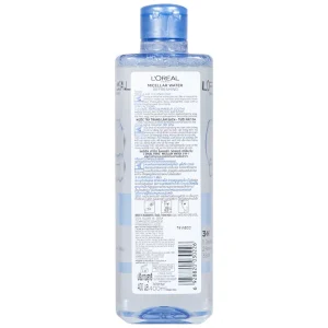 Nước tẩy trang L'Oreal Micellar Water 3-in-1 Refreshing dành cho da nhạy cảm (400ml)
