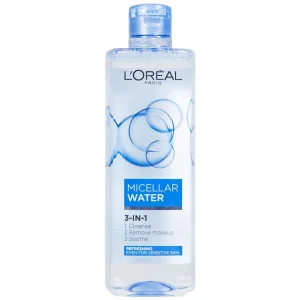 Nước tẩy trang L'Oreal Micellar Water 3-in-1 Refreshing dành cho da nhạy cảm (400ml)
