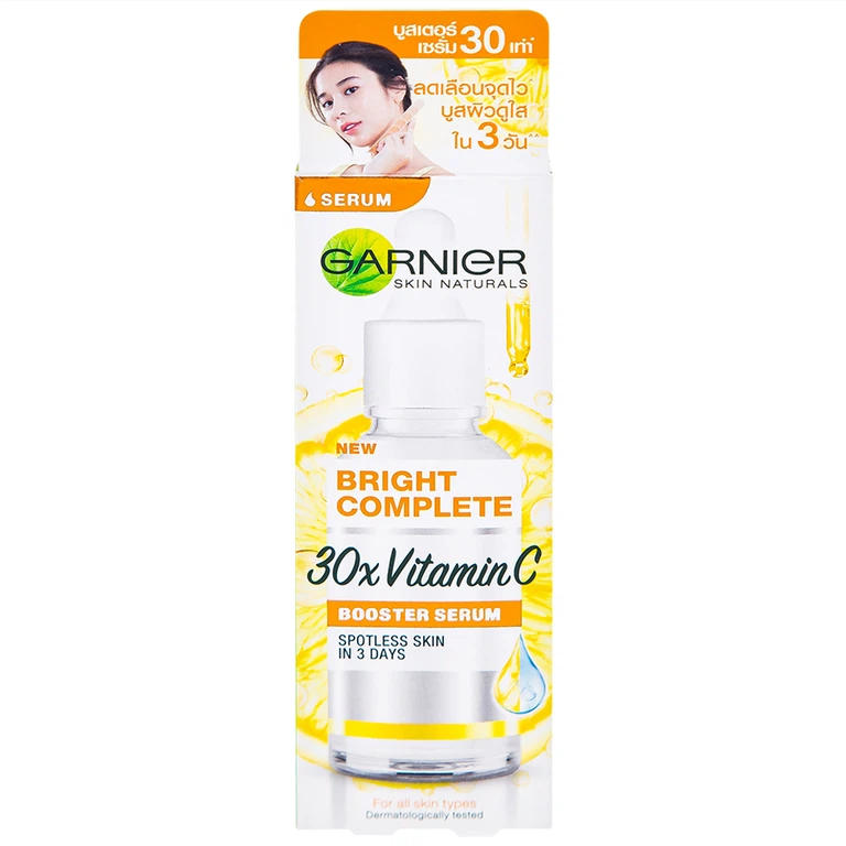 Tinh chất dưỡng sáng da Garnier Skin Naturals Bright Complete 30x Vitamin C Booster Serum (30ml)