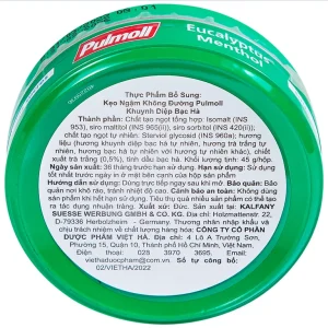 Kẹo ngậm không đường Pulmoll Vị Khuynh Diệp Bạc Hà hỗ trợ làm dịu họng và giảm ho (45g)