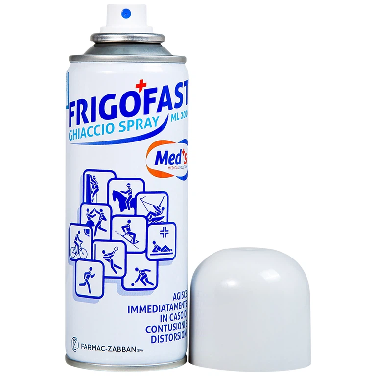 Chai xịt lạnh Frigofast Spray giảm đau bong gân, căng cơ, giãn dây chằng (200ml)