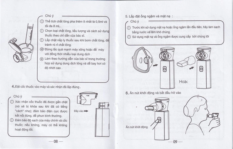 Máy xông khí dung Yuwell M103 cầm tay hỗ trợ điều trị các bệnh về đường hô hấp