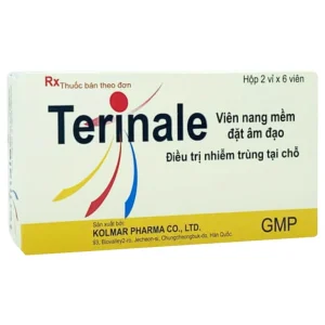 Thuốc Terinale Kolmar điều trị nhiễm trùng âm đạo do nhiễm nấm Candida (2 vỉ x 6 viên)