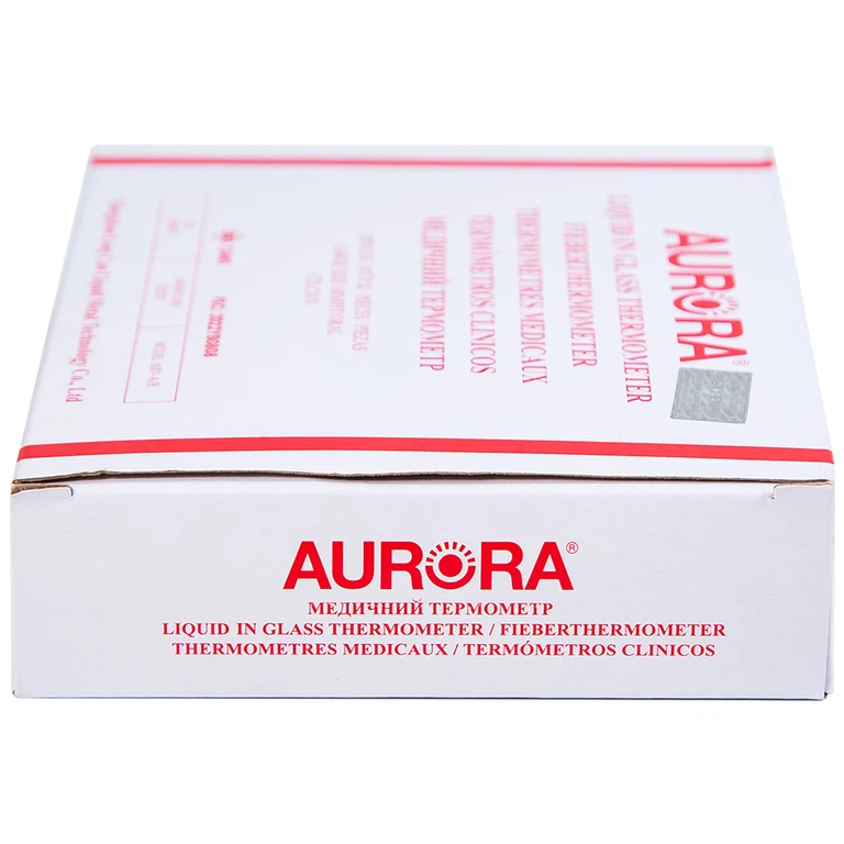 Nhiệt kế thủy tinh Aurora HMP 6001-A/B đo thân nhiệt có vạch chia độ rõ nét (12 Cái)