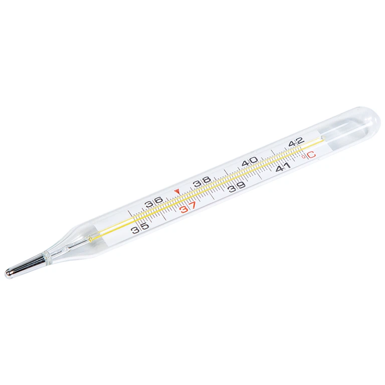 Nhiệt kế thủy tinh Aurora HMP 6001-A/B đo thân nhiệt có vạch chia độ rõ nét (12 Cái)