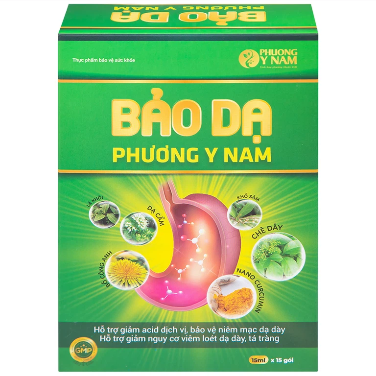 Dung dịch Bảo Dạ Phương Y Nam hỗ trợ giảm acid dịch vị, bảo vệ niêm mạc dạ dày (15 gói x 15ml)