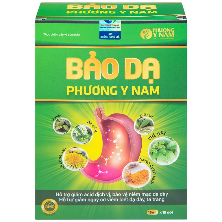 Dung dịch Bảo Dạ Phương Y Nam hỗ trợ giảm acid dịch vị, bảo vệ niêm mạc dạ dày (15 gói x 15ml)
