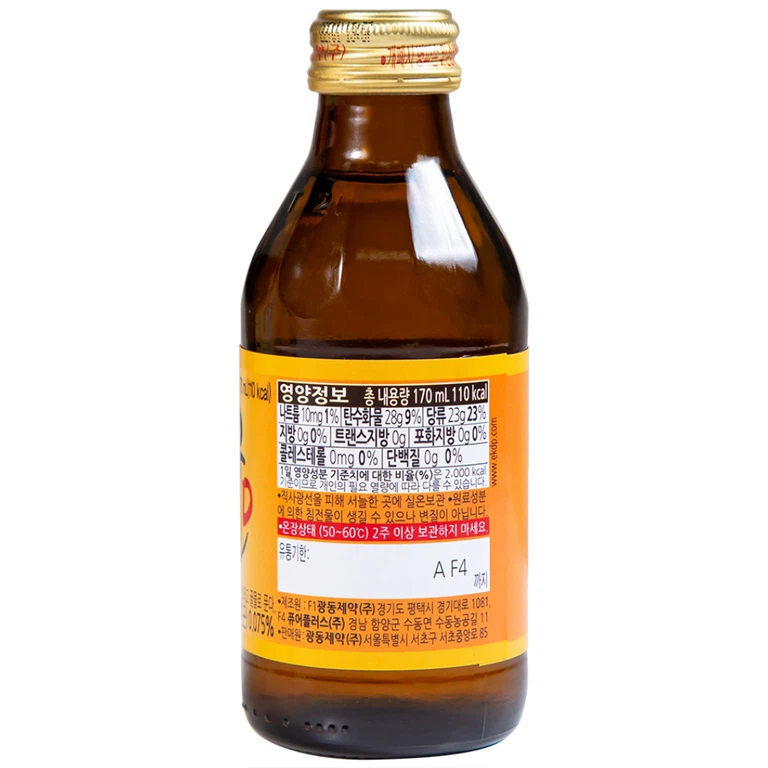 Nước Hồng Sâm Mật Ong Kwangdong 170ml hỗ trợ tăng cường sức đề kháng (10 chai)