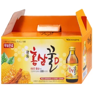 Nước Hồng Sâm Mật Ong Kwangdong 170ml hỗ trợ tăng cường sức đề kháng (10 chai)