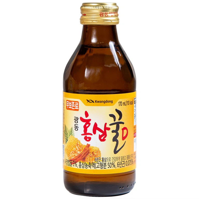 Nước Hồng Sâm Mật Ong Kwangdong 170ml hỗ trợ tăng cường sức đề kháng (10 chai)