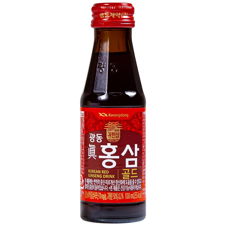 Nước Hồng Sâm Extra Gold Kwangdong bổ sung dinh dưỡng và năng lượng, tăng cường sức đề kháng (10 chai x 100ml)