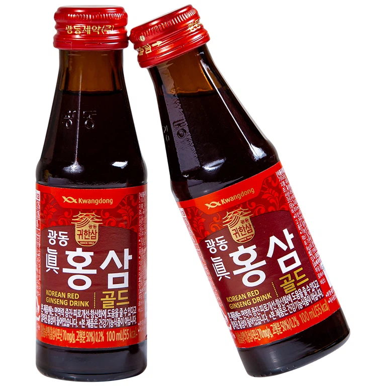 Nước Hồng Sâm Extra Gold Kwangdong bổ sung dinh dưỡng và năng lượng, tăng cường sức đề kháng (10 chai x 100ml)