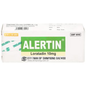 Thuốc Alertin 10mg Shinpoong Deawoo chỉ định trong trường hợp viêm mũi dị ứng, viêm kết mạc dị ứng (3 vỉ x 10 viên)