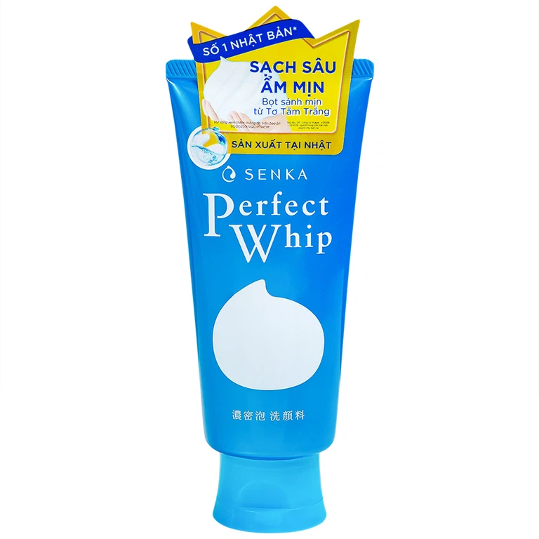 Sữa rửa mặt tạo bọt Perfect Whip U Senka loại bỏ bụi bẩn, bụi mịn và bã nhờn (120g)