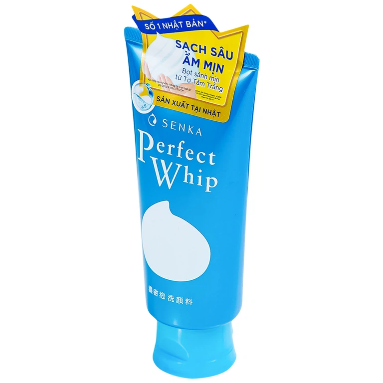 Sữa rửa mặt tạo bọt Perfect Whip U Senka loại bỏ bụi bẩn, bụi mịn và bã nhờn (120g)