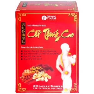Cao dán giảm đau Chỉ Thống Cao dùng trong đau cổ, đau mỏi vai gáy, đau lưng (20 gói x 5 miếng)
