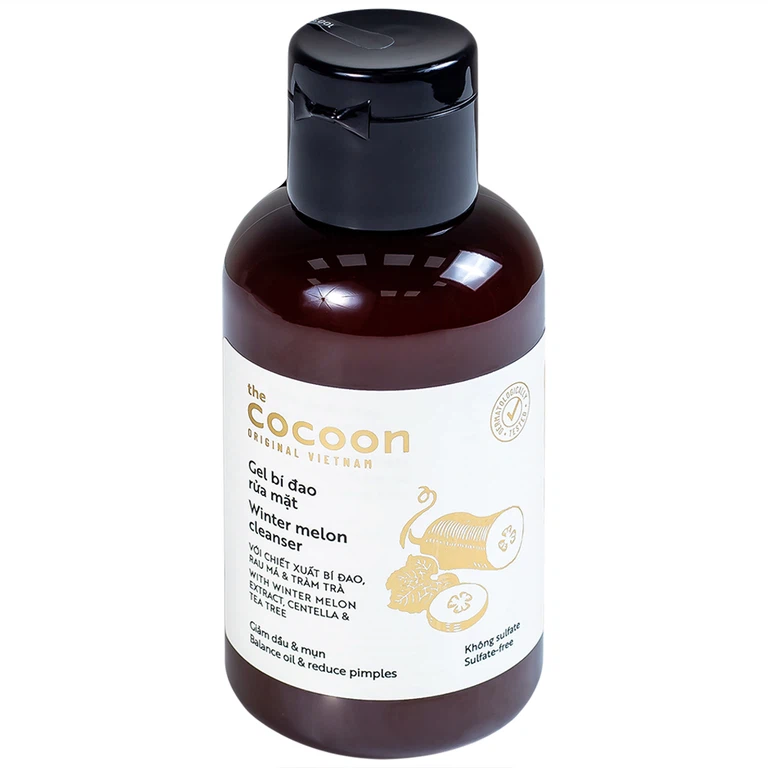 Gel bí đao rửa mặt Cocoon sạch sâu da, loại bỏ mọi bụi bẩn (140ml)