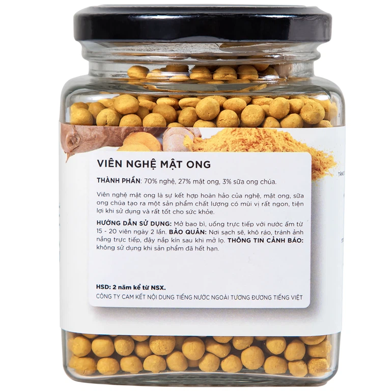 Viên nghệ mật ong Royal Honey bổ sung dinh dưỡng, tăng cường đề kháng (250g)