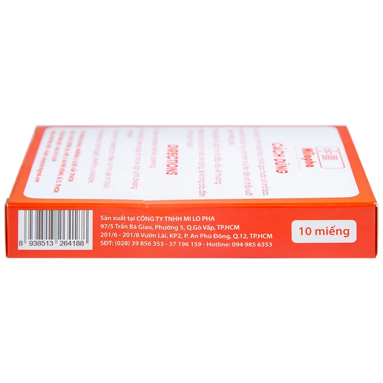 Gạc tiệt trùng Vaseline Petrolatum Gauze Milovas đắp vào vết thương bỏng, da bị khô nứt (10 miếng)