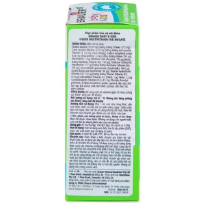 Siro Brauer Baby & Kids Liquid Multivitamin For Infants bổ sung vitamin tăng cường sức khỏe (45ml)