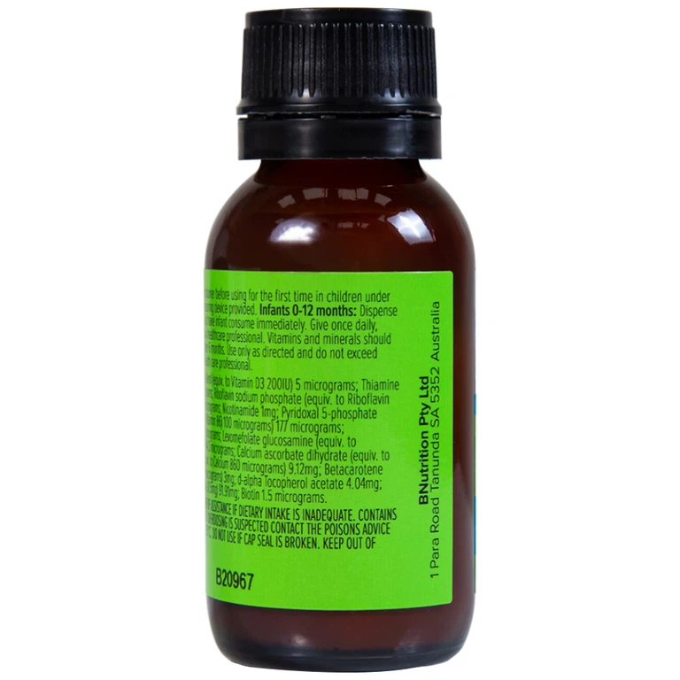 Siro Brauer Baby & Kids Liquid Multivitamin For Infants bổ sung vitamin tăng cường sức khỏe (45ml)