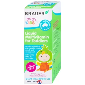 Siro Brauer Baby & Kids Liquid Multivitamin For Toddlers bổ sung một số vitamin và khoáng chất (100ml)