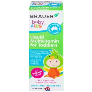 Siro Brauer Baby & Kids Liquid Multivitamin For Toddlers bổ sung một số vitamin và khoáng chất (100ml)