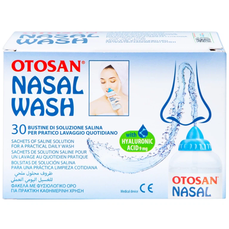 Dung dịch muối rửa mũi Otosan Nasal Wash làm sạch sâu và giảm chứng viêm mũi dị ứng, cảm lạnh (30 gói)