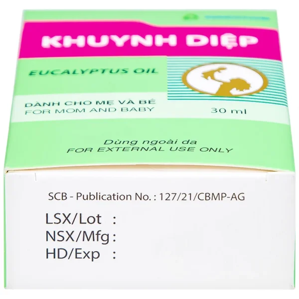 Tinh dầu Khuynh Diệp Eucalyptus Oil Agimexpharm ấm da vùng xoa, dùng massage thư giãn dành cho mẹ và bé (30ml)