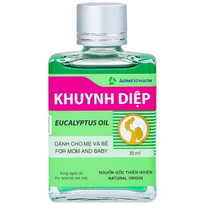Tinh dầu Khuynh Diệp Eucalyptus Oil Agimexpharm ấm da vùng xoa, dùng massage thư giãn dành cho mẹ và bé (30ml)
