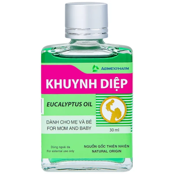 Tinh dầu Khuynh Diệp Eucalyptus Oil Agimexpharm ấm da vùng xoa, dùng massage thư giãn dành cho mẹ và bé (30ml)