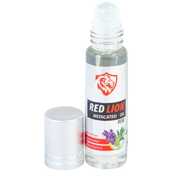 Dầu gió lăn Red Lion Medicated Oil White Agimexpharm ấm da vùng xoa, sử dụng massage hỗ trợ thư giãn (10ml)